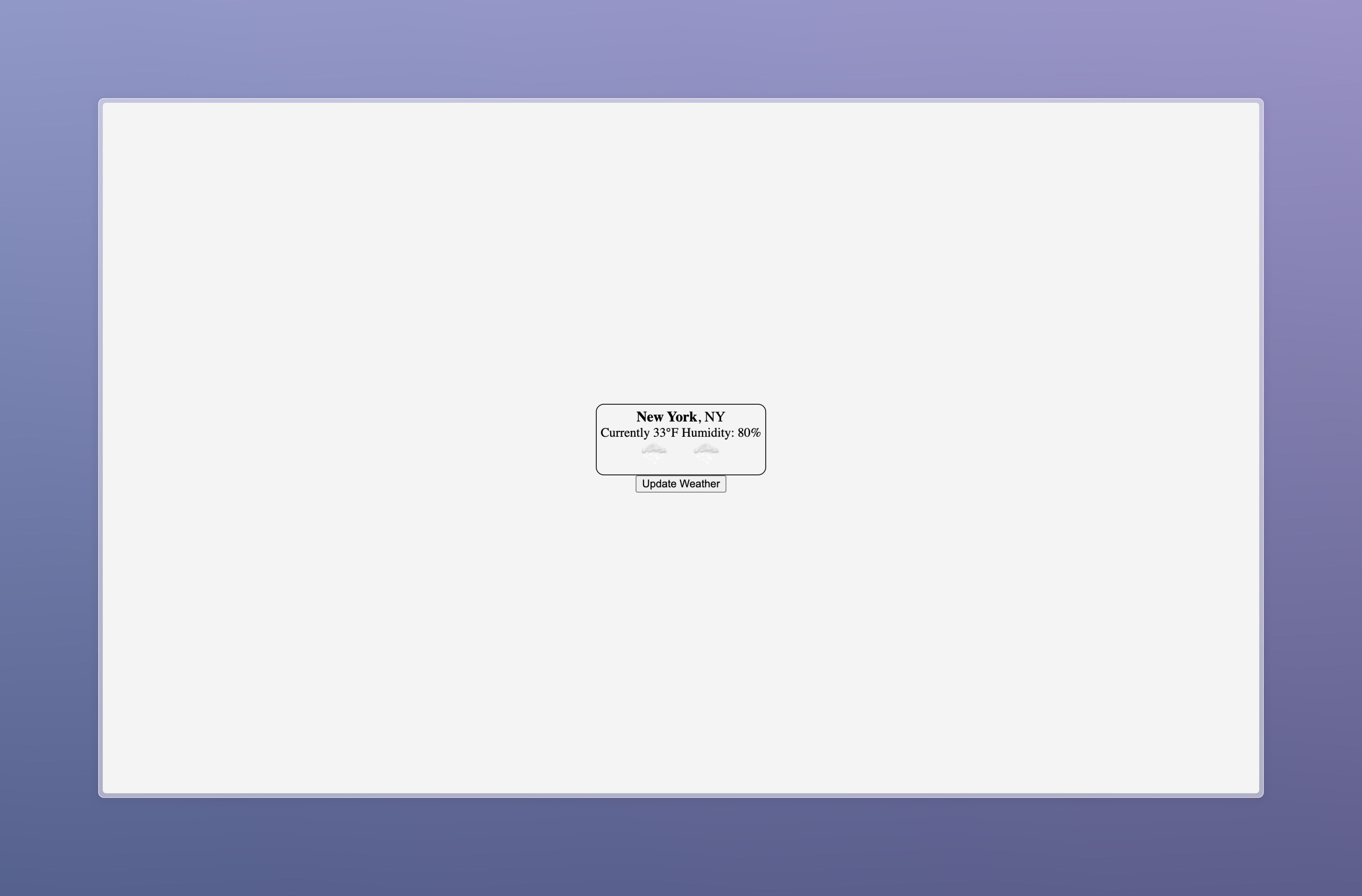 Javascript Weather Widget (March 5th, 2025)
